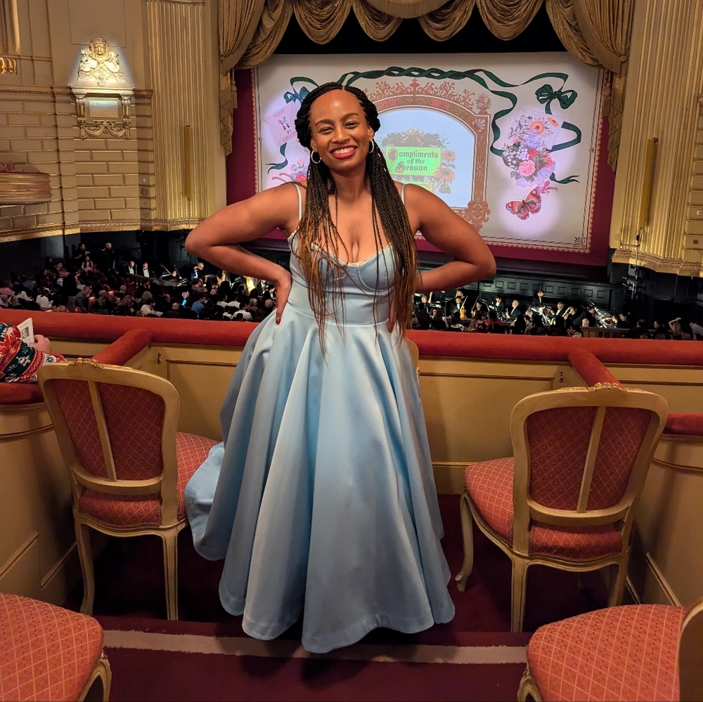 House of CB Mademoiselle Cinderella Blue Midi Dress L